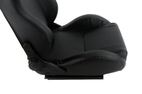 Fotel sportowy MONZA Skóra Czarny