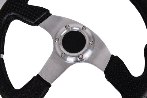 Kierownica Pro 350mm offset:0mm Skóra Black