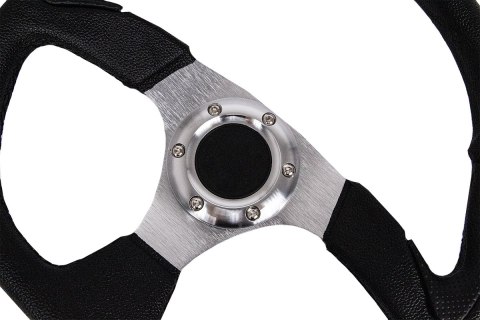 Kierownica Pro 350mm offset:0mm Skóra Black