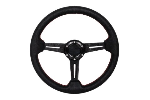 Kierownica Pro 350mm offset:40mm Skóra Black