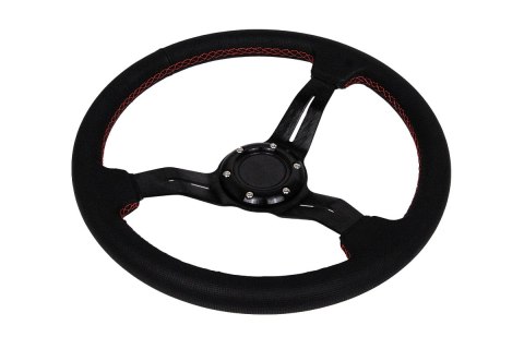 Kierownica Pro 350mm offset:60mm Skóra Black