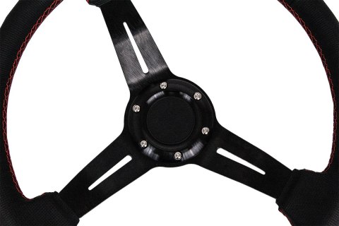 Kierownica Pro 350mm offset:60mm Skóra Black