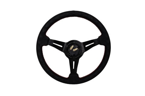 Kierownica Pro 350mm offset:60mm Skóra Black