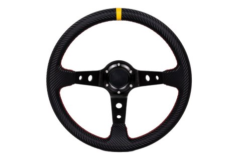 Kierownica Pro 350mm offset:80mm Carbon Yellow