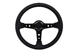 Kierownica Pro 350mm offset:80mm Skóra Black