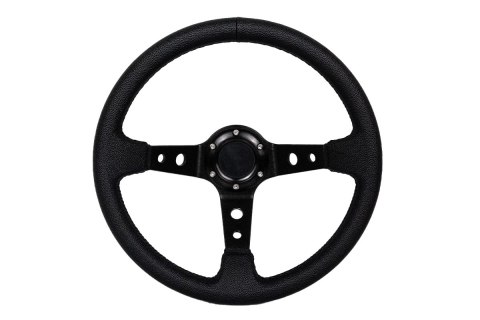 Kierownica Pro 350mm offset:80mm Skóra Black