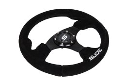 Kierownica SLIDE 320mm offset:20mm Zamsz Black