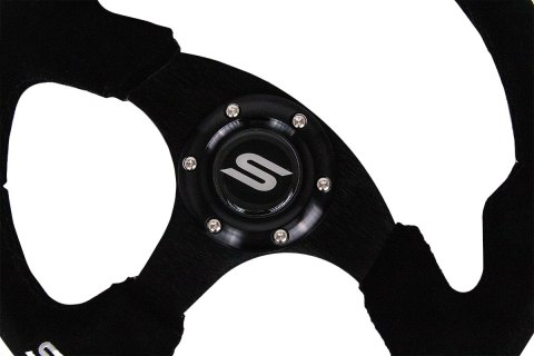 Kierownica SLIDE 320mm offset:20mm Zamsz Black