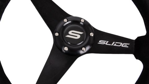 Kierownica SLIDE 350mm offset:20mm Zamsz Yellow