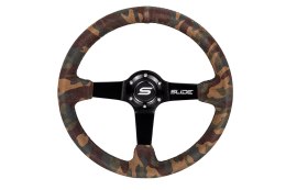 Kierownica SLIDE 350mm offset:80mm Zamsz Camo