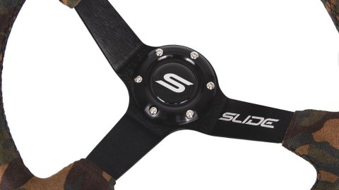 Kierownica SLIDE 350mm offset:80mm Zamsz Camo