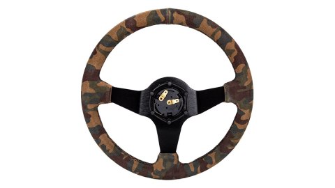 Kierownica SLIDE 350mm offset:80mm Zamsz Camo