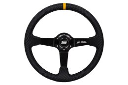 Kierownica SLIDE 350mm offset:90mm Carbon Yellow Strip