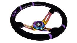 Kierownica SLIDE 350mm offset:90mm Zamsz NeoChrome