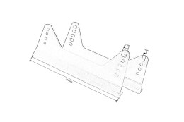 Mocowanie fotela lekkie FIA Aluminiowe