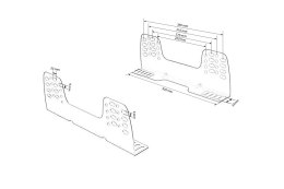 Mocowanie fotela stal wzmocnione FIA