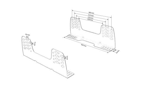 Mocowanie fotela stal wzmocnione FIA