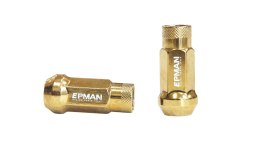 Nakrętki Epman JDM Stal M12x1,25 Stożek 48mm Złote
