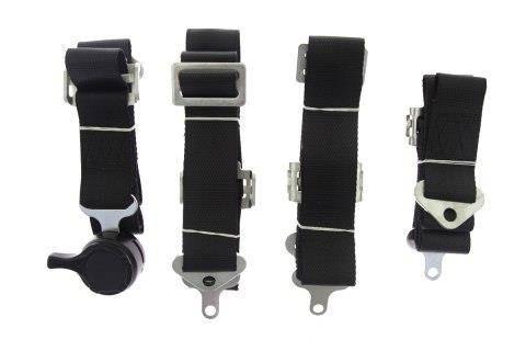 Pasy sportowe 4p 2" Czarne - Quick