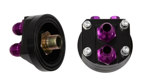 Podstawa Adapter relokator filtra Oleju TurboWorks AN10 Czarny