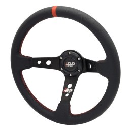 Kierownica sportowa skórzana 350/90 IRP Czerwony