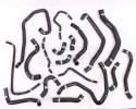 Zestaw silikonowych przewodów układu chłodzenia Forge do VW Golf Mk7 GTi 2.0