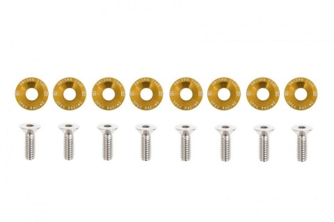 Śrubki, podkładki ozdobne M6x1.0 15mm D1 Gold