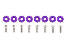 Śrubki, podkładki ozdobne M6x1.0 15mm D1 Purple