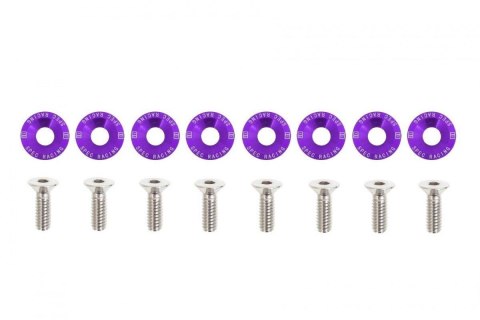 Śrubki, podkładki ozdobne M6x1.0 15mm D1 Purple