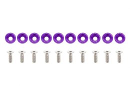 Śrubki, podkładki ozdobne M6x1.0 15mm JDM Purple