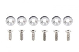 Śrubki, podkładki ozdobne M8x1.25 15mm D1 Silver