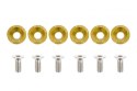 Śrubki, podkładki ozdobne M8x1.25 15mm JDM Gold