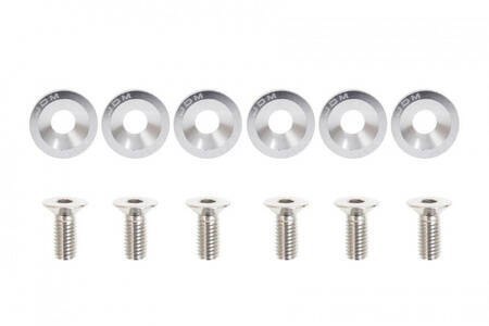 Śrubki, podkładki ozdobne M8x1.25 15mm JDM Silver