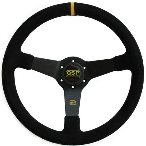 Kierownica zamszowa QSP 3 ramienna 350mm / 70mm