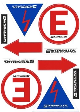 Zestaw naklejek informacyjnych inter-rally.pl