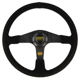 Kierownica zamszowa QSP 3 ramienna 380mm płaska