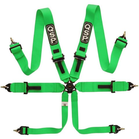 Pasy QSP Pro Plus 6p 3in FIA Zielony