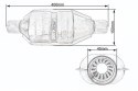 Tłumik w obudowie katalizatora fi 45 AWG