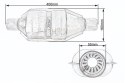 Tłumik w obudowie katalizatora fi 55 AWG
