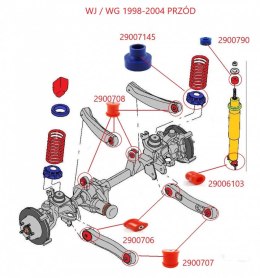 Przedni podkład pod sprężynę - MPBS: 29007145 Jeep Grand Cherokee II WJ / WG,