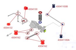 Zestaw zawieszenia tylnego - MPBS: 4304103 Ford Maverick I, Nissan Terrano II