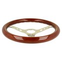 Kierownica drewniana QSP QS-W350S3 - płaska, 350 mm, 3-ramienna