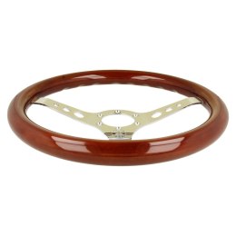 Kierownica drewniana QSP QS-W350S3 - płaska, 350 mm, 3-ramienna