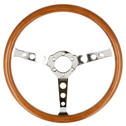 Kierownica drewniana QSP QS-W380S3 - płaska, 380 mm, 3-ramienna