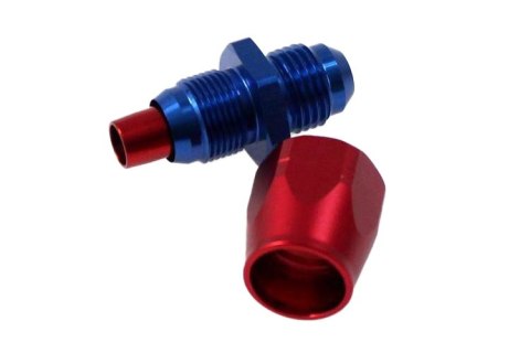 Końcówka prosta AN6-9/16-18NPT zaciskana kuta nożycowa