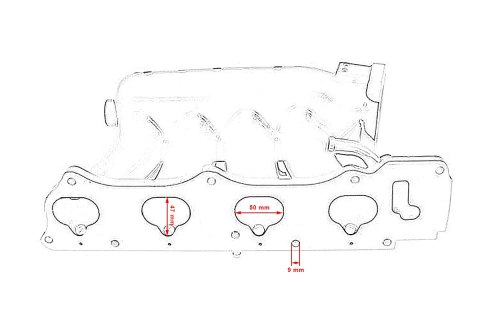Kolektor ssący HONDA CIVIC 2006-2011 HONDA ACCORD 2004-2008 K20Z3 K24A2