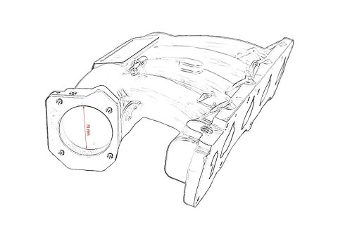 Kolektor ssący HONDA CIVIC 2006-2011 HONDA ACCORD 2004-2008 K20Z3 K24A2
