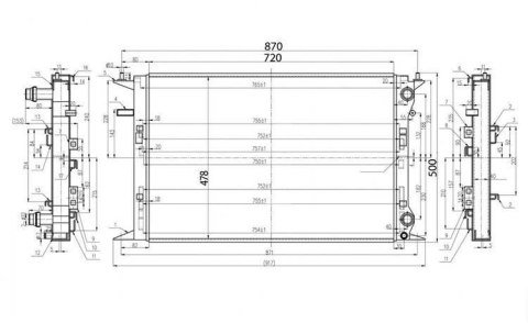 Sportowa Chłodnica Wody TurboWorks Audi A4 A5 B8 A6 C7 Q3 Q5