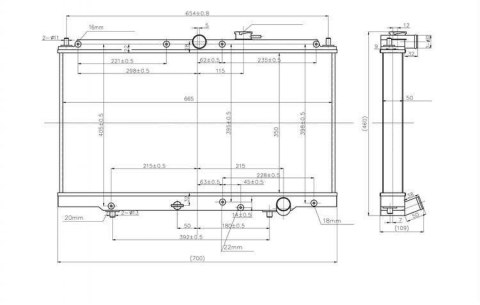 Sportowa Chłodnica Wody TurboWorks Honda Prelude 97-01