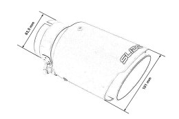 Końcówka tłumika 101mm wejście 63,5mm SLIDE